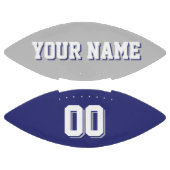 BICOLORED Silver Gray und Navy Custom Football (Paneele)