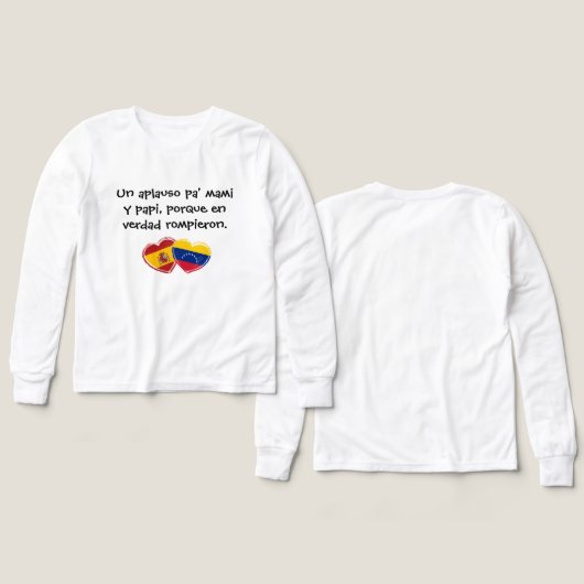 bicultural “Un aplauso pa’ mami y papi” (Design Vorderseite & Rückseite)