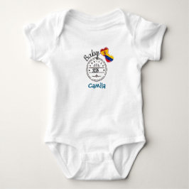 bicultural Venezuela + España “Arrived 2026”  Baby Strampler