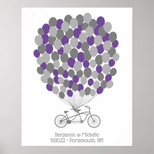 Bicycle - 100 Signature Guest Book Alternative Poster