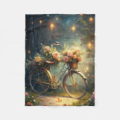 Bicycle and Flowers Fleecedecke (Vorderseite)