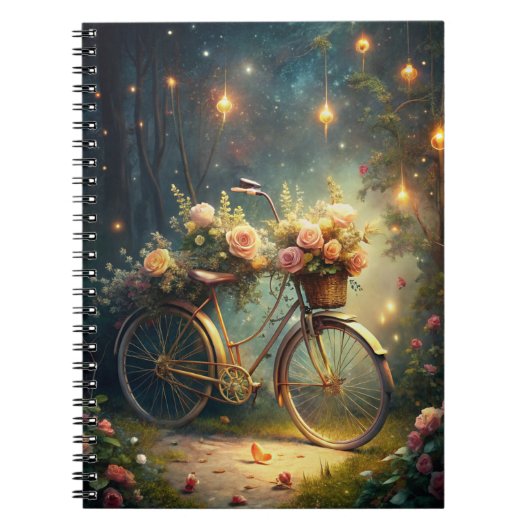 Bicycle and Flowers Notizblock (Vorderseite)