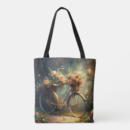 Bicycle and Flowers Tasche (Rückseite)