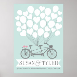 Bicycle Balloon Wedding Poster - WÄHLEN SIE IHRE F