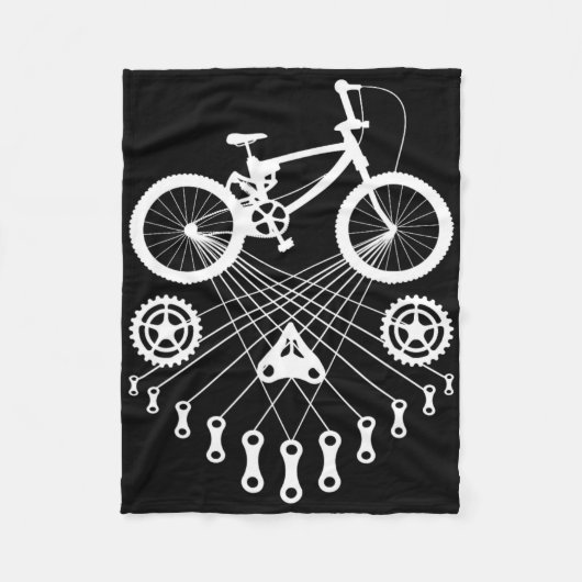 Bicycle Bike Mtb Bmx Biker Cyclist Cycling Bicycle Fleecedecke (Vorderseite)