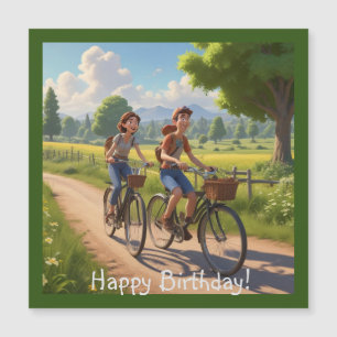 Bicycle Birthday Magnetkarte