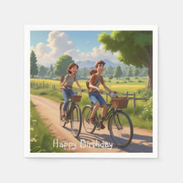 Bicycle Birthday Serviette