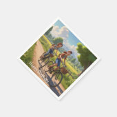 Bicycle Birthday Serviette (Ecke)