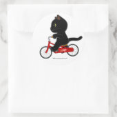 Bicycle Black Cat Runder Aufkleber (Tasche)