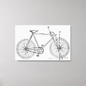 Bicycle Blueprint Leinwanddruck (Vorderseite)