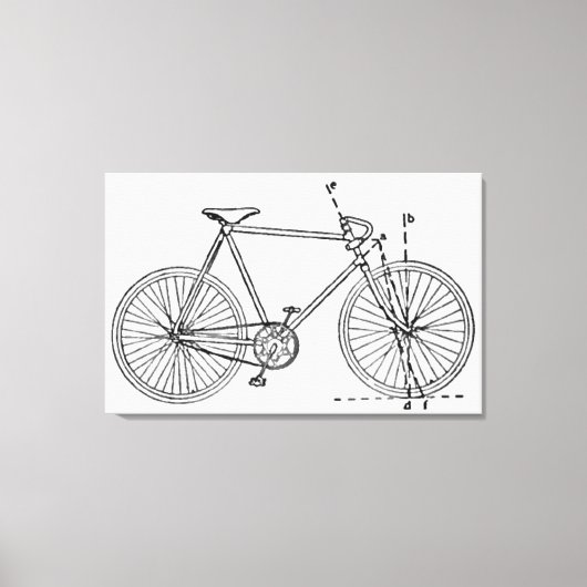 Bicycle Blueprint Leinwanddruck (Vorderseite)