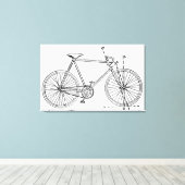 Bicycle Blueprint Leinwanddruck (Insitu (Holzboden))