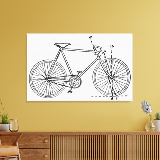 Bicycle Blueprint Leinwanddruck (Insitu (Wohnzimmer))