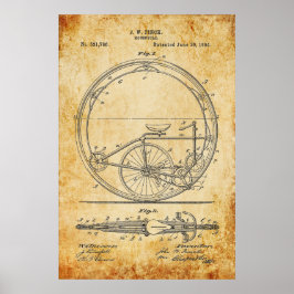 Bicycle Blueprint Poster