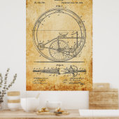 Bicycle Blueprint Poster (Küche)