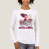 Bicycle & Brews Cute Coffee Girl Women’s Tri-Blend Shirt (Vorderseite)
