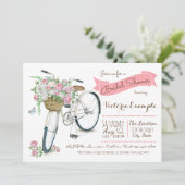 Bicycle Bridal Dusche Einladung (Stehend Vorderseite)