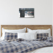 Bicycle Bridge Winter Scene Amsterdam Canvas Print Leinwanddruck (Insitu (Schlafzimmer))