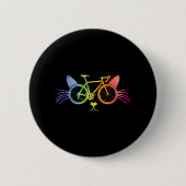 Bicycle Cat Lgbt Button (Vorderseite)
