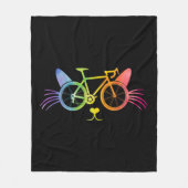 Bicycle Cat Lgbt Fleecedecke (Vorderseite)