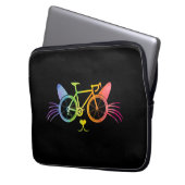 Bicycle Cat Lgbt Laptopschutzhülle (Vorderseite Links)