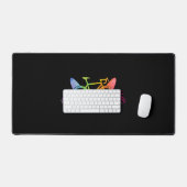 Bicycle Cat Lgbt Schreibtischunterlage (Tastatur & Maus)