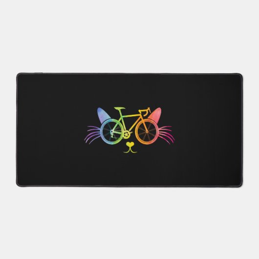 Bicycle Cat Lgbt Schreibtischunterlage (Vorderseite)