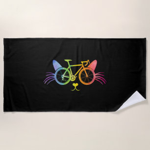 Bicycle Cat Lgbt Strandtuch
