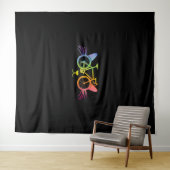 Bicycle Cat Lgbt Wandteppich (Beispiel (Horizontal))