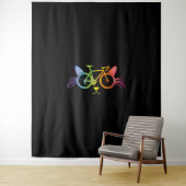 Bicycle Cat Lgbt Wandteppich (Beispiel)