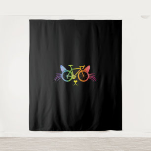 Bicycle Cat Lgbt Wandteppich