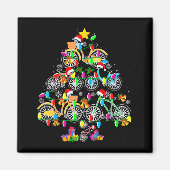 Bicycle Christmas Tree Funny Santa Bicycle Lover B Magnet (Vorne)