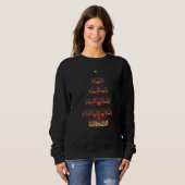 Bicycle Christmas Tree Lights Santa Bicycle Xmas Sweatshirt (Vorne ganz)