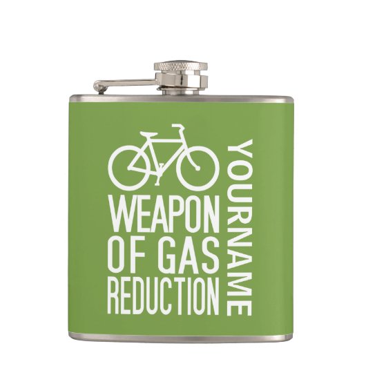 Bicycle Custom Color & Monogram Flask Flachmann (Vorderseite)