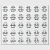 Bicycle Cycling Bicycling Cyclist Birthday Geschenkpapier (Flach)