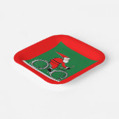 Bicycle Cycling Christmas Holiday Pappteller (Gewinkelt)