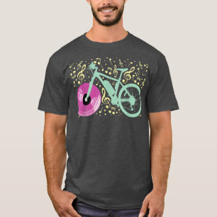 Bicycle Cycling Road Bike Music Record Player Jazz T-Shirt