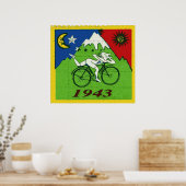 "Bicycle Day Celebration Blotter" Poster (Küche)