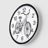 Bicycle Design Clock With Numbers Große Wanduhr (Winkel)