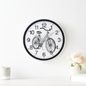 Bicycle Design Clock With Numbers Große Wanduhr (Zuhause)