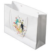 Bicycle Downhill Color Splash Große Geschenktüte (Vorderseite Schrägansicht)