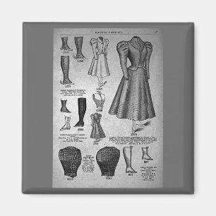 Bicycle Fashions1897 Dame - Vintag Magnet