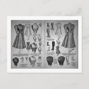 Bicycle Fashions - Vintager Katalog Postkarte