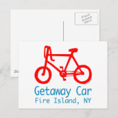 Bicycle Fire Island Postkarte (Vorne/Hinten)