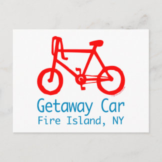 Bicycle Fire Island Postkarte