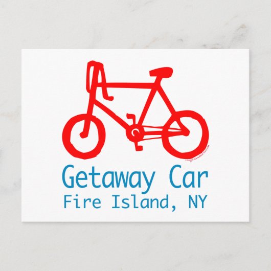 Bicycle Fire Island Postkarte (Vorderseite)