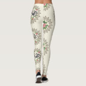 Bicycle Floral Mandalas Seamless Pattern Leggings (Rückseite)