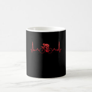Bicycle Funny Heartbeat Radrennen Geschenk Kaffeetasse