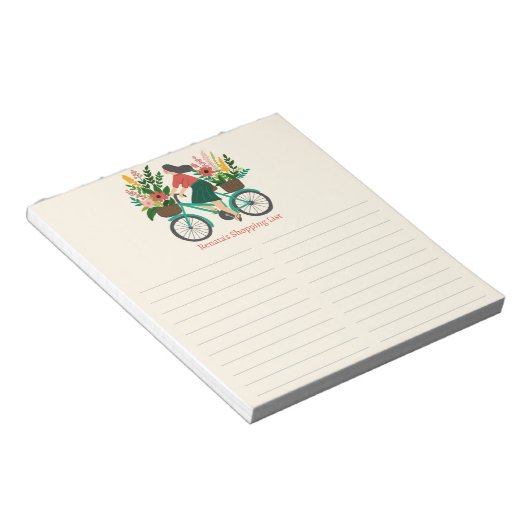 Bicycle Girl Bauer Market Grotto America Notizblock (angewinkelt)