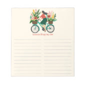 Bicycle Girl Bauer Market Grotto America Notizblock (Vorderseite)